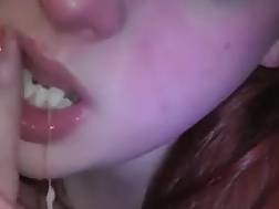bbw redhaired jizz mouth