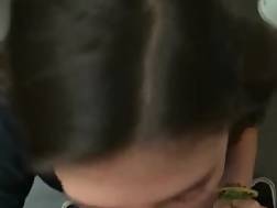 teenager sucks prick bathroom