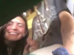 teen outdoors blow cock