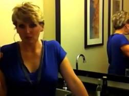 blonde mom teasing blowing