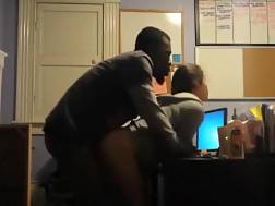 interracial doggystyle office