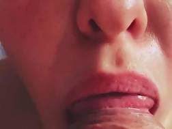 blow close jizz throat