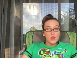 nerdy darkhaired smoking outside