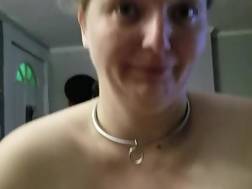 slave sucks titjob