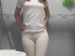 teen redhaired shower cums