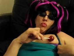 lollipop meaty cunt masturbation