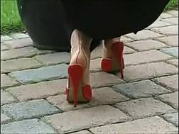 teases feet heels