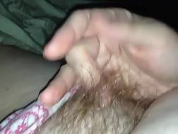 finger penetrate hairy twat