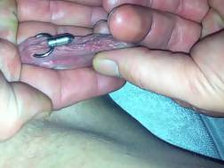 playing pierced cunt