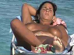 blackhaired mamma nudist beach