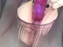 wife drills cunt dildo