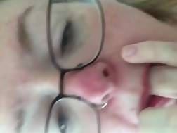 bbw mature licking fingers