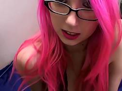 pink haired babe rectal