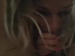 pov blonde blowing prick