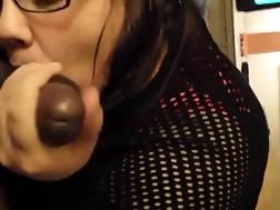 bbw stuffs throat bbc