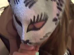 masked wifey gets throat