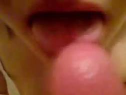 closeup cum throat suck