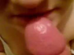 extreme closeup cum throat