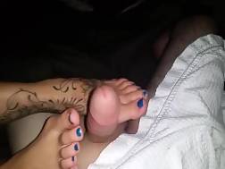 pecker jizz feet