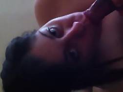 mexican blackhaired wife blowjob