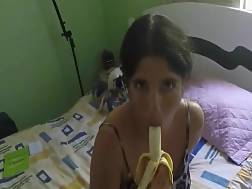 banana tease blowjob hand