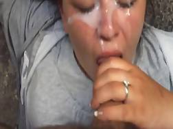 surprised size facial cumshot