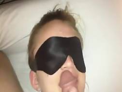 blindfolded girl needs pecker