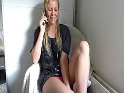 blonde chick enjoying phone