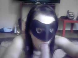 lovely masked darkhaired wife