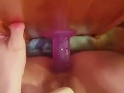 jizzing dildo ass