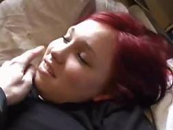 redheaded young wifey licked