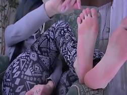 teasing feet closeup