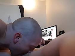 bald dude enjoys finger