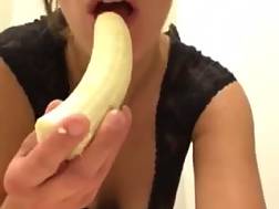 putting banana cunt licking