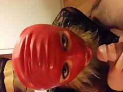 wife red latex mask