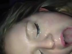 college gf taking facial