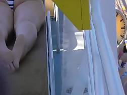 brunette ass showing feet