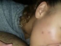 black girlfriend happily bj