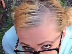 wife glasses blowing pecker