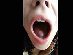 deepthroats penis sperm mouth