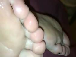 cumming girls foot every