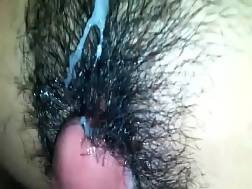 unshaved twat stuffed creamed