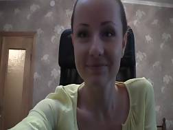 slender darkhaired blowing webcam