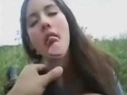 hispanic teenager suck outdoors