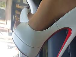 long legs white heels
