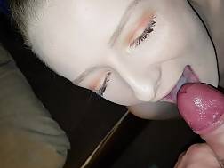 slut enjoys sperm throat