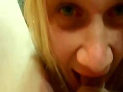 blonde licking pair nut