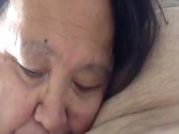 asian granny pecker blowing