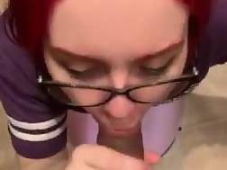 emo redhaired teen sucks