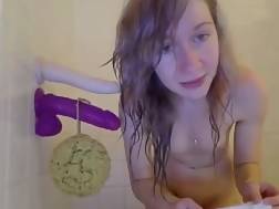 teen creamy snatch shower